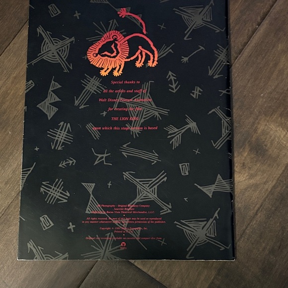 Disney Presents The Lion King Broadway Musical 1997 Program Book Souvenir 90s - Picture 2 of 5